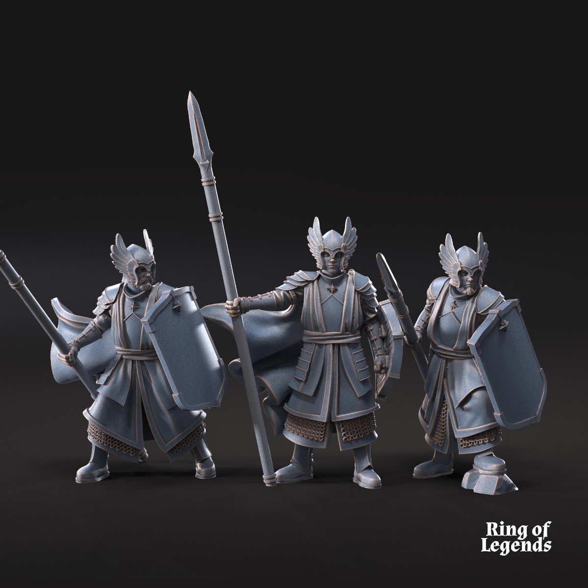 3x Guards of the Grey Tree on foot | Grey Castle | Fantasy